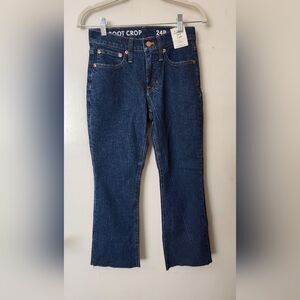 🌸J. Crew 9" Demi Billie Boot  Crop Jeans 24P Raw Hem NWT